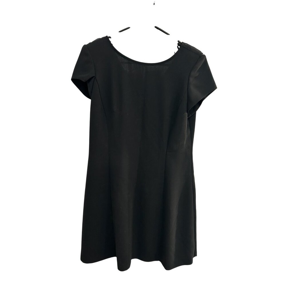 Danny & Nicole Black Bow Back Detail Short Sleeve Dress Size 8P Whimsigoth Party